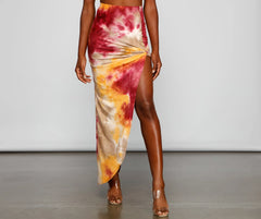 Golden Hour Tie-Dye Maxi Skirt