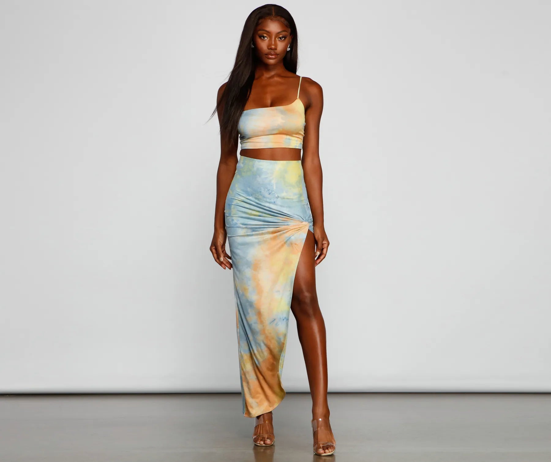 Golden Hour Tie-Dye Maxi Skirt