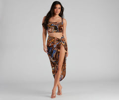 The Coolest Vibe Midi Skirt