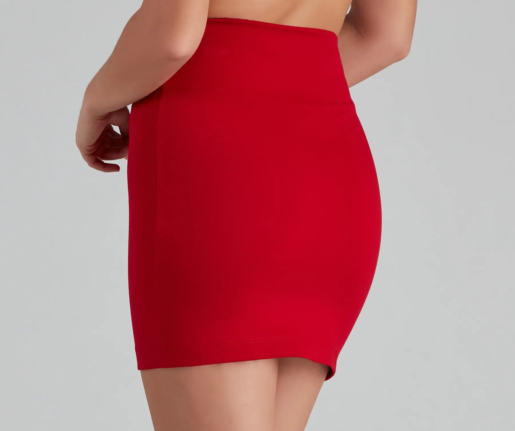 On Point In Ponte Knit High Waist Mini Skirt