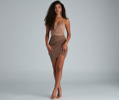 Femme Chic Asymmetrical Mini Skirt