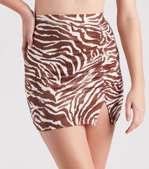 Wild Style Zebra Print Mini Skirt