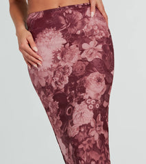 Stroll The Garden Mesh Floral Maxi Skirt
