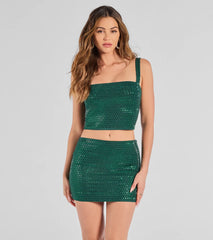 Glam Nights Studded Mini Skirt