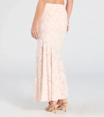 Romance Me Floral Jacquard Maxi Skirt