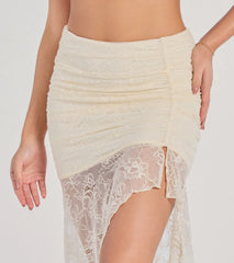 Boho Beauty High Slit Lace Maxi Skirt