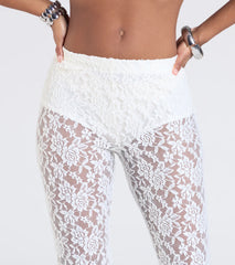 Sheer Fling Lace Flare Pants