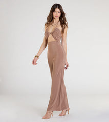 Let's Vacay Halter Cutout Wide-Leg Jumpsuit