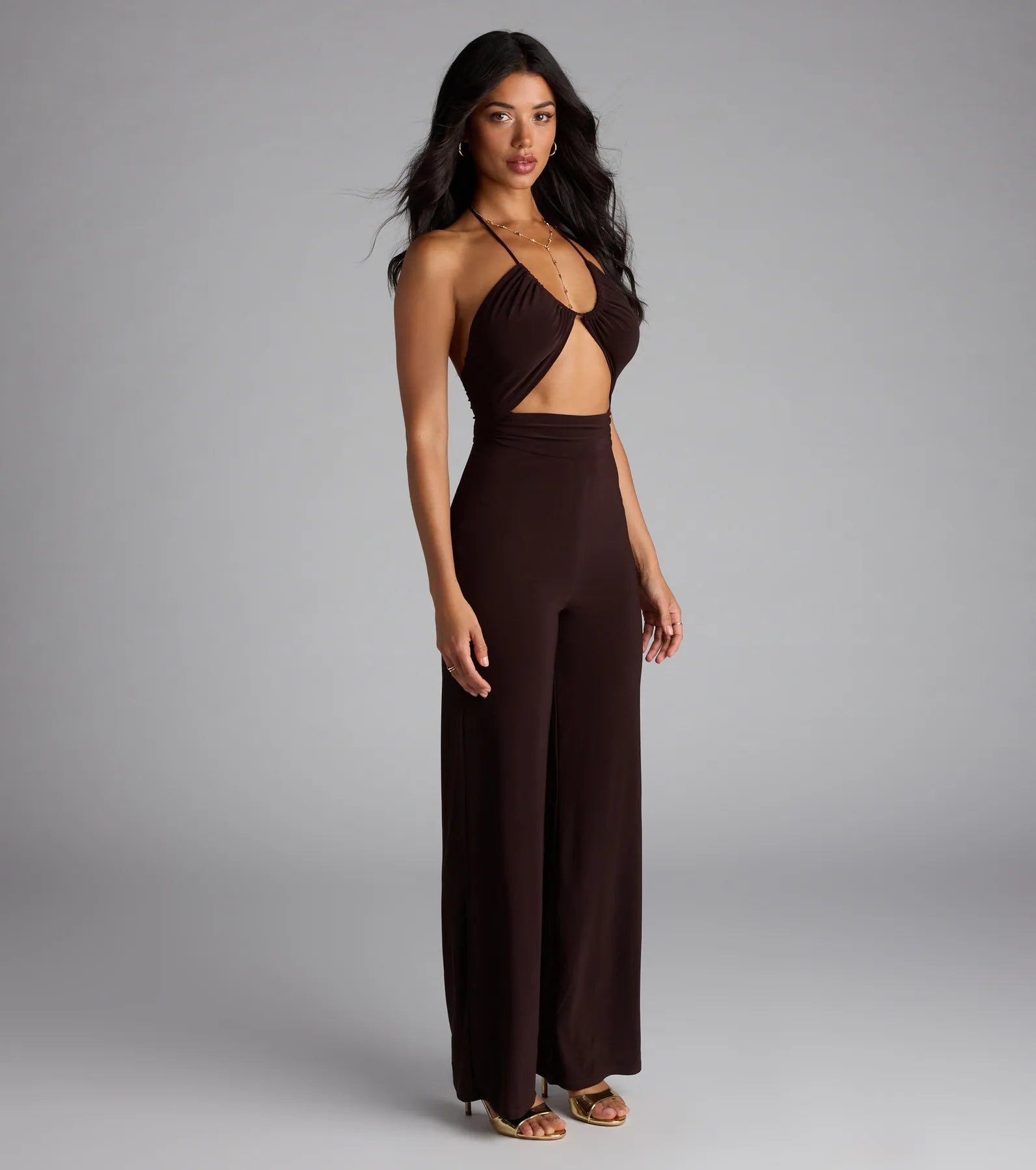 Sleek And Sultry Halter Jumpsuit