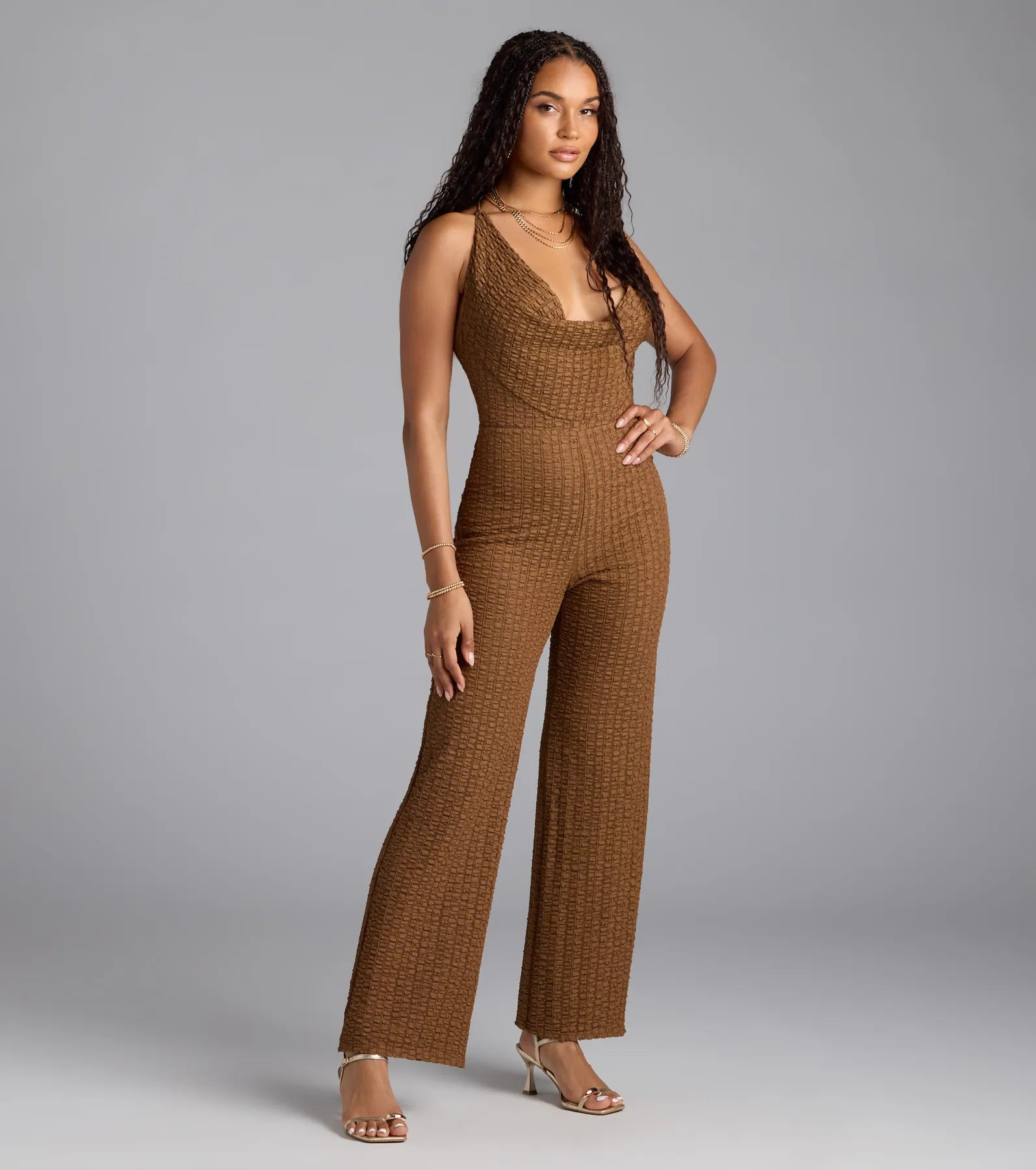 Make A Statement Strappy Open Back Jumpsuit