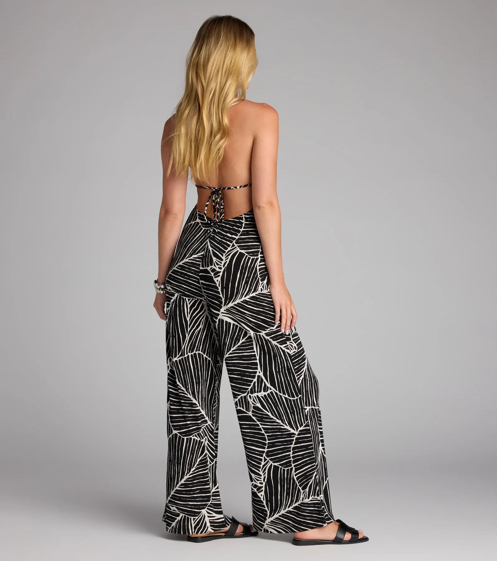 Tropic Like It's Hot Wide Leg Cowl Neck Jumpsuit