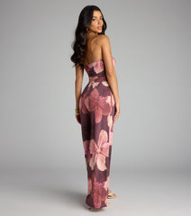 Pretty Blooms Floral Strapless Jumpsuit