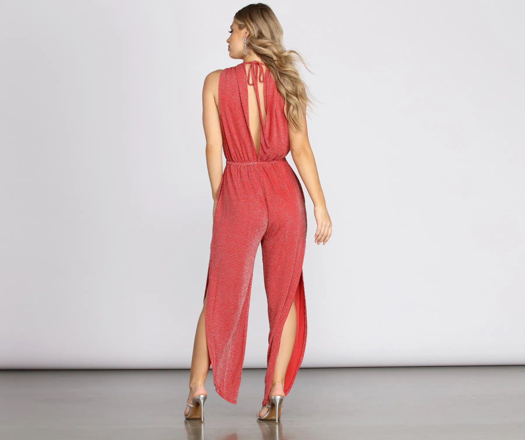 Mesmerize In Metallic Jumpsuit