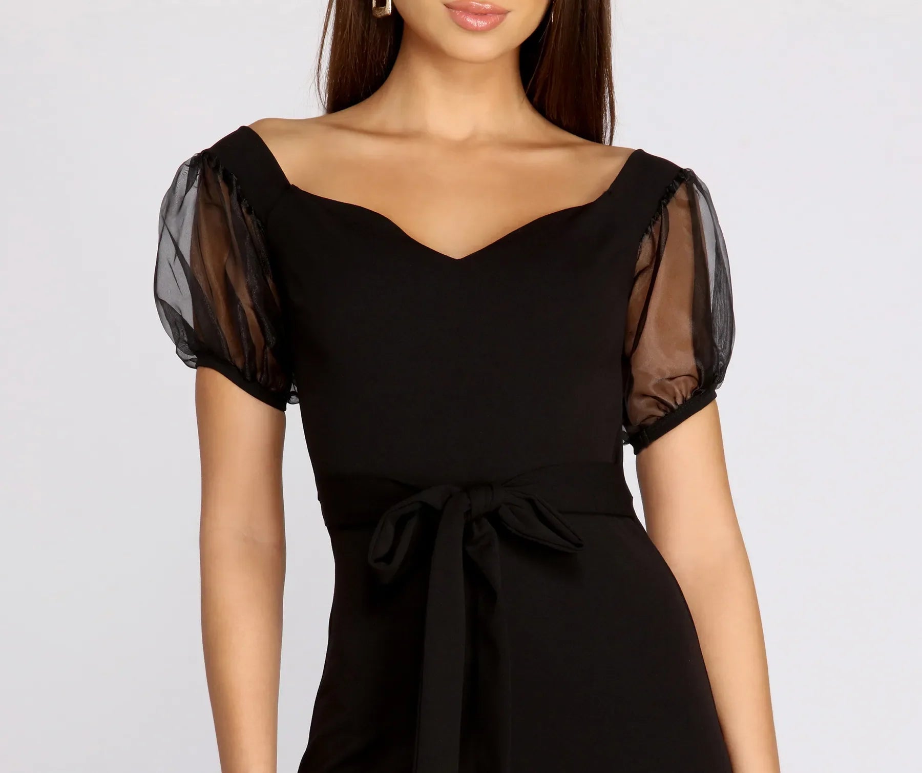 Sheer Perfection Puff Sleeve Jumpsuit