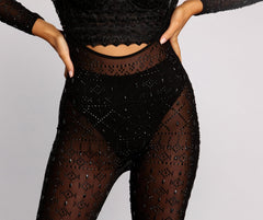 Heat Up The Party Mesh Embellished Catsuit