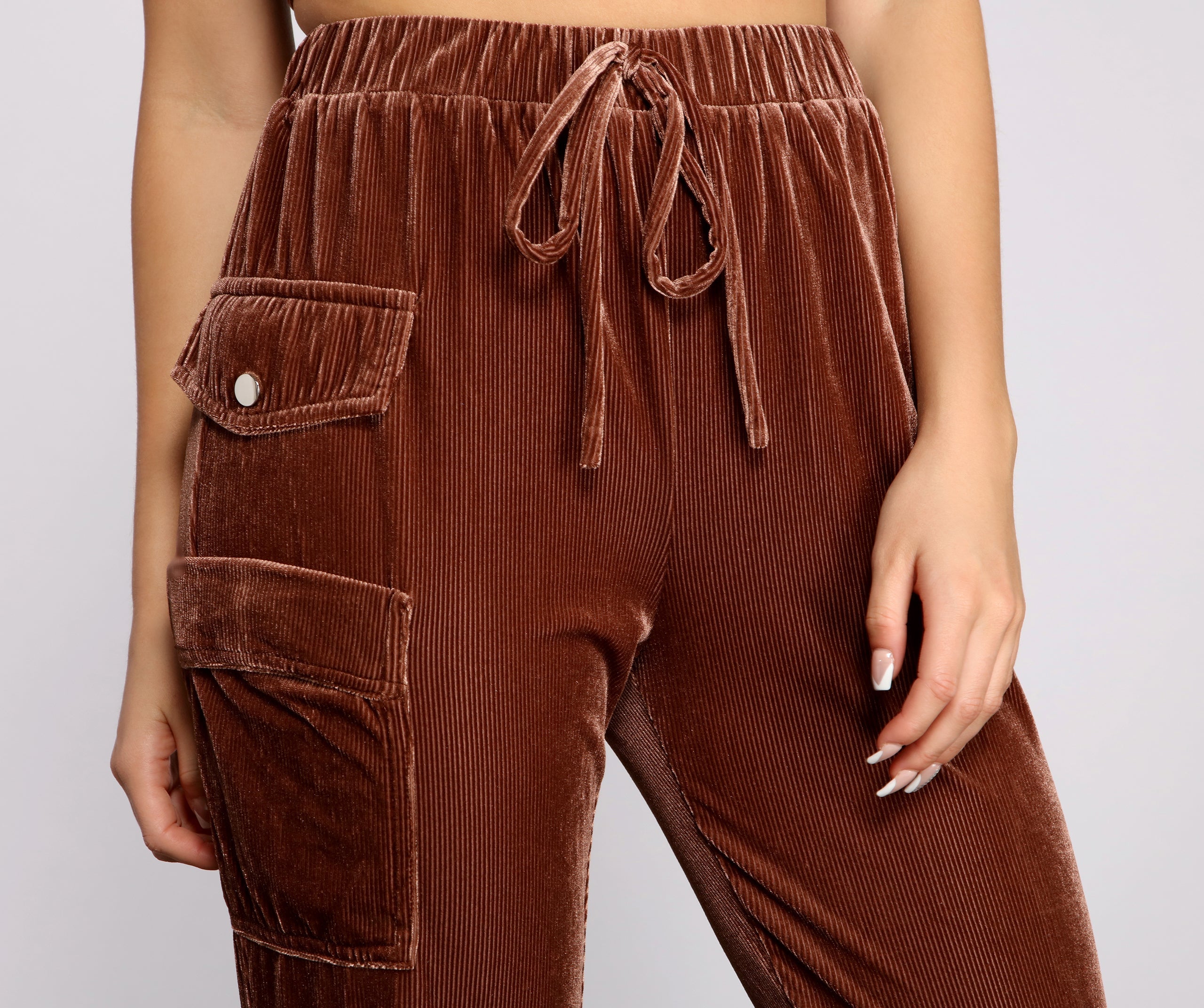 So Luxe High Rise Velvet Joggers