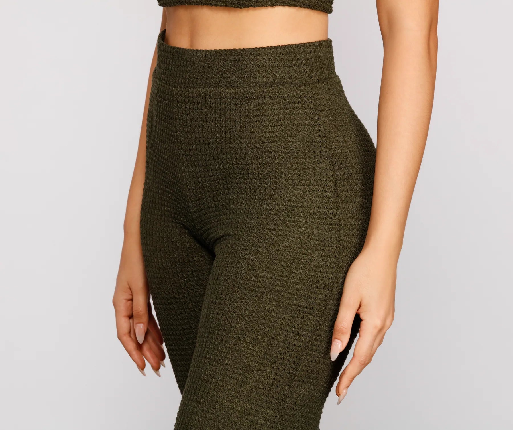 Trendy Textures High Waist Pants