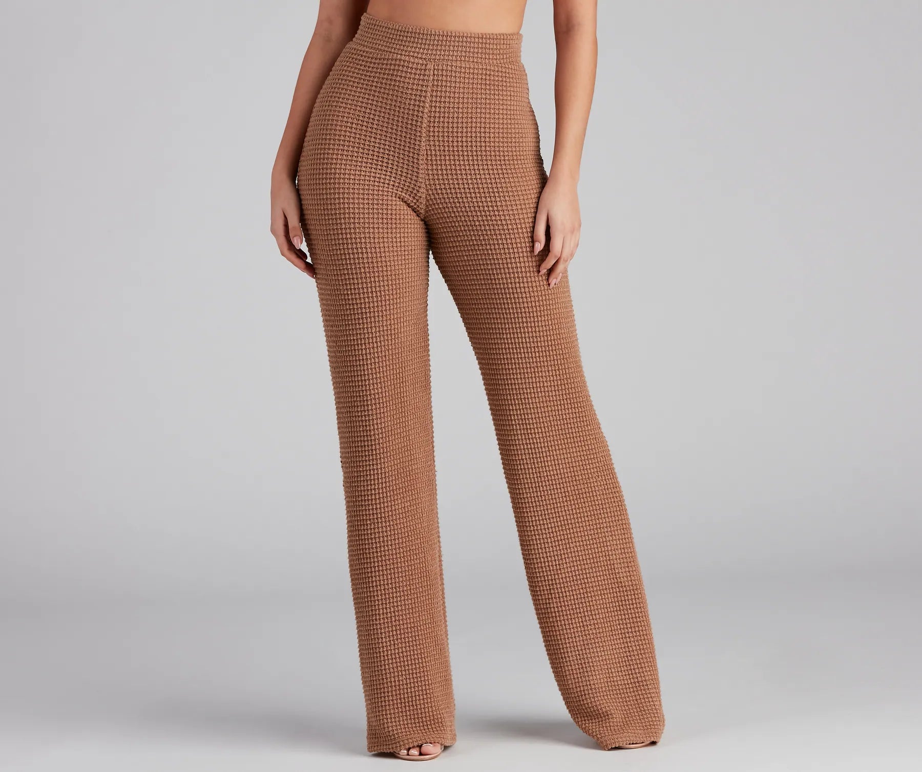 Trendy Textures High Waist Pants