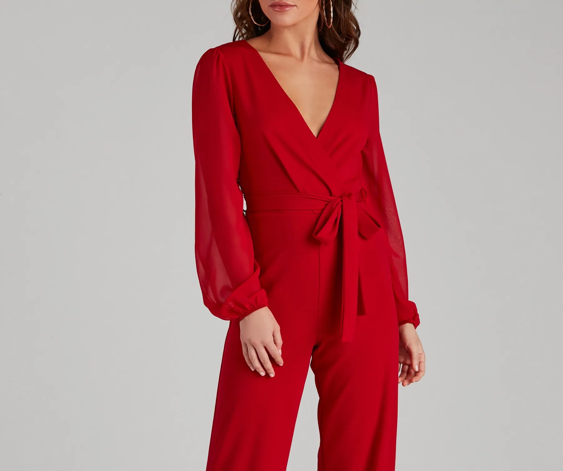 Perfectly Posh Tie-Waist Jumpsuit