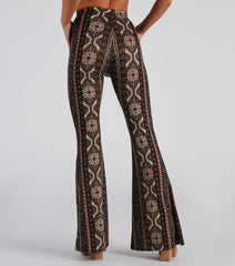 Festive Medallion Flare Pants
