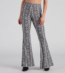 Kaleidoscope Boho Flare Pants