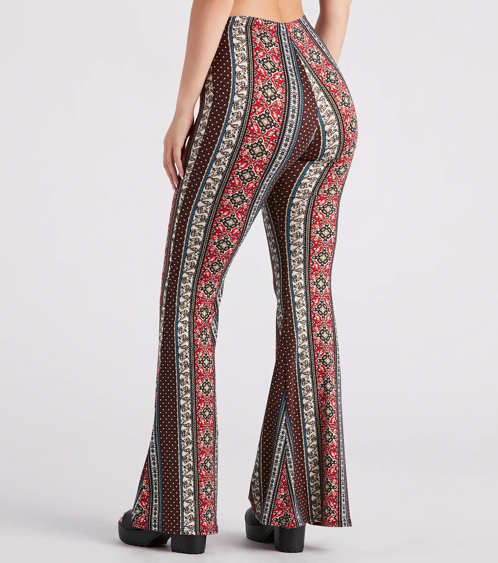 Summer Style Muse Boho Print Flare Pants