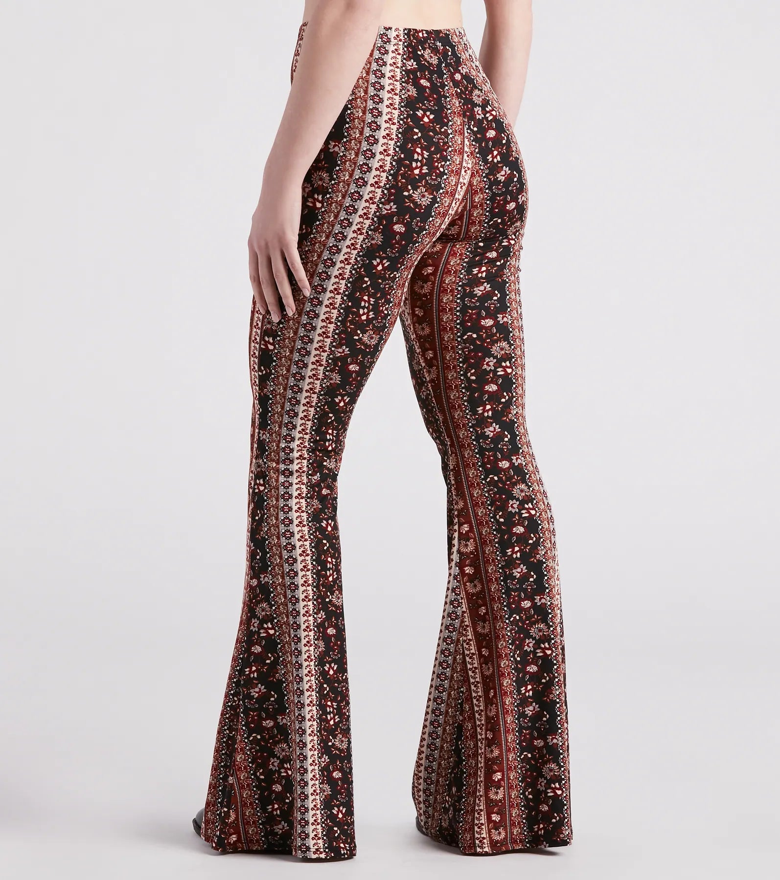 Trendy Gal Floral Boho Flare Pants