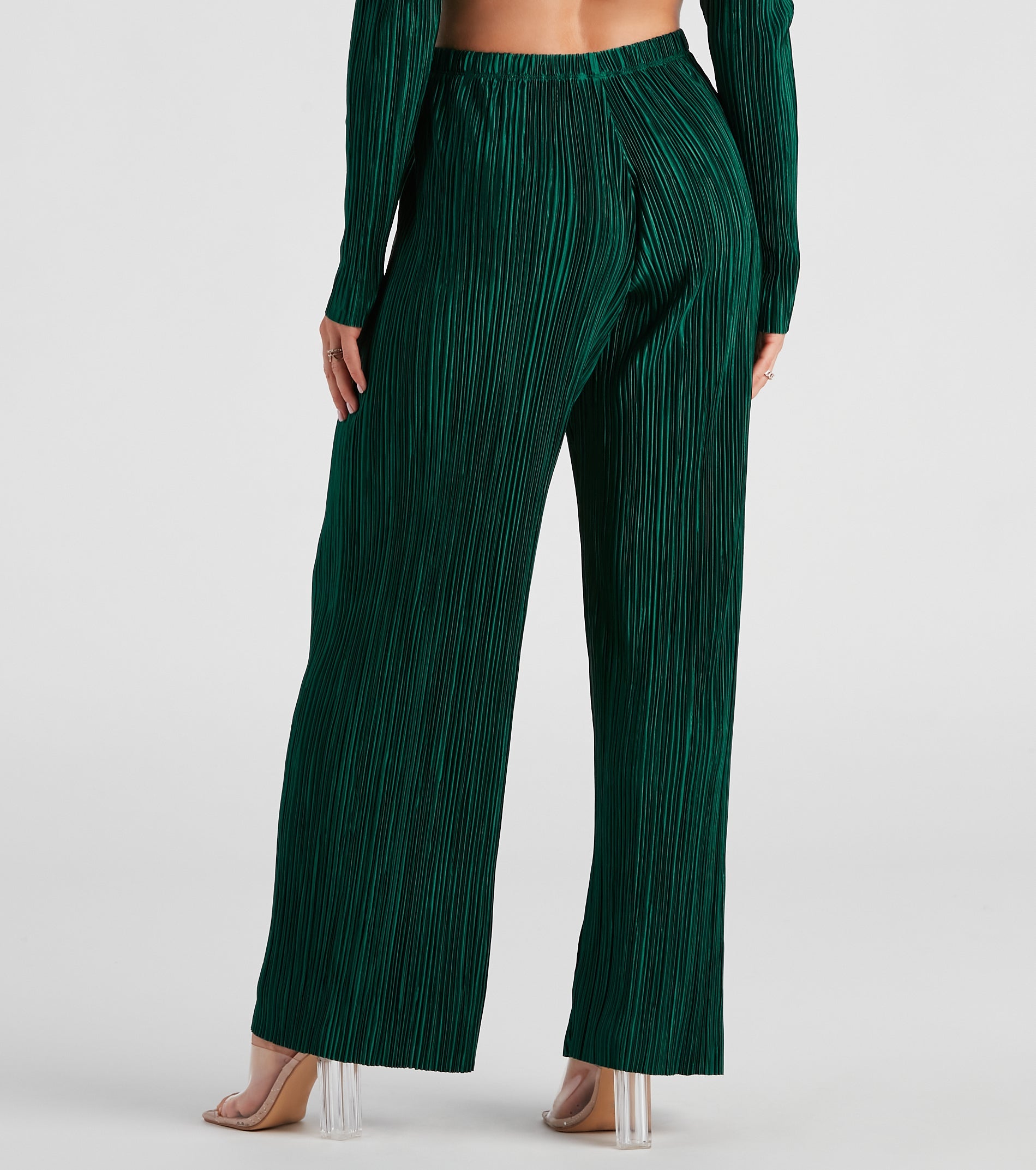 Dinner Date Satin Wide Leg Pants