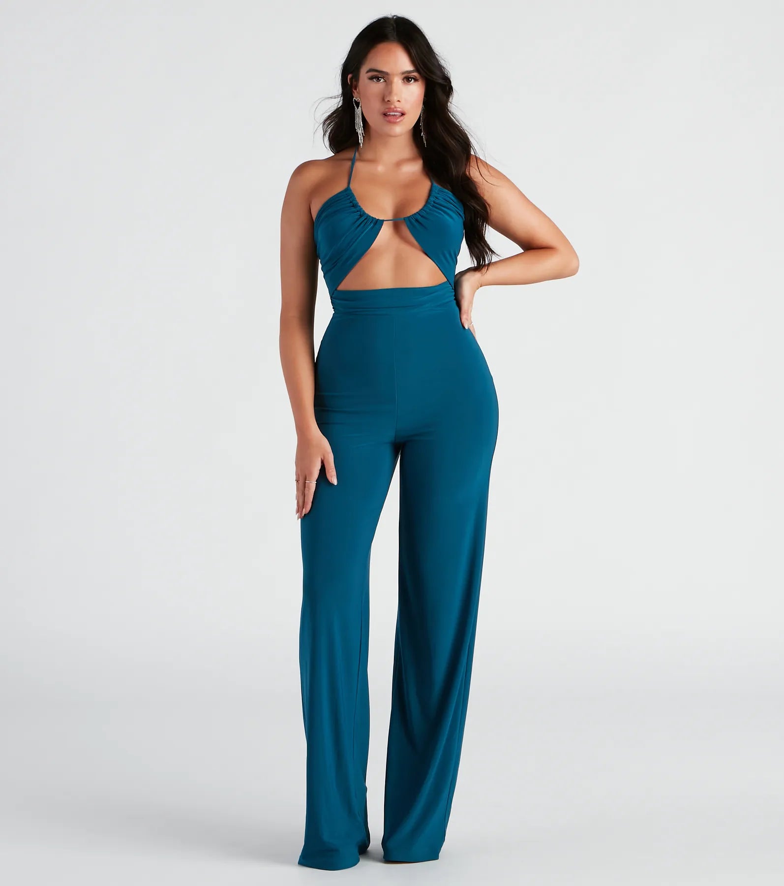 Sleek And Sultry Halter Jumpsuit