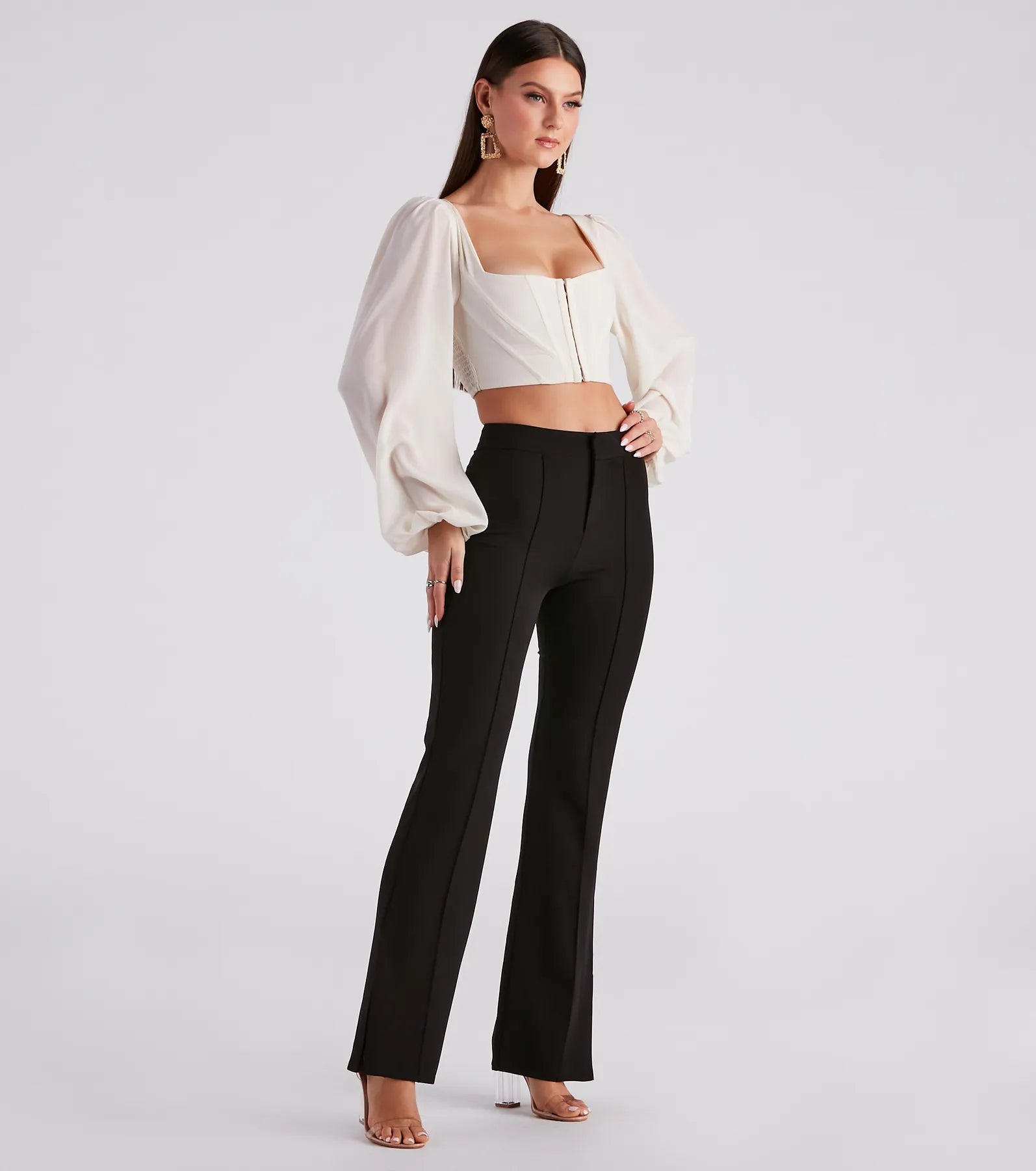 Fashion Mogul Slit Trouser Pants