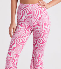 Dreamy Daze Swirl Print Flare Pants