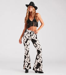 Cowgirl Cutie Printed Flare Pants