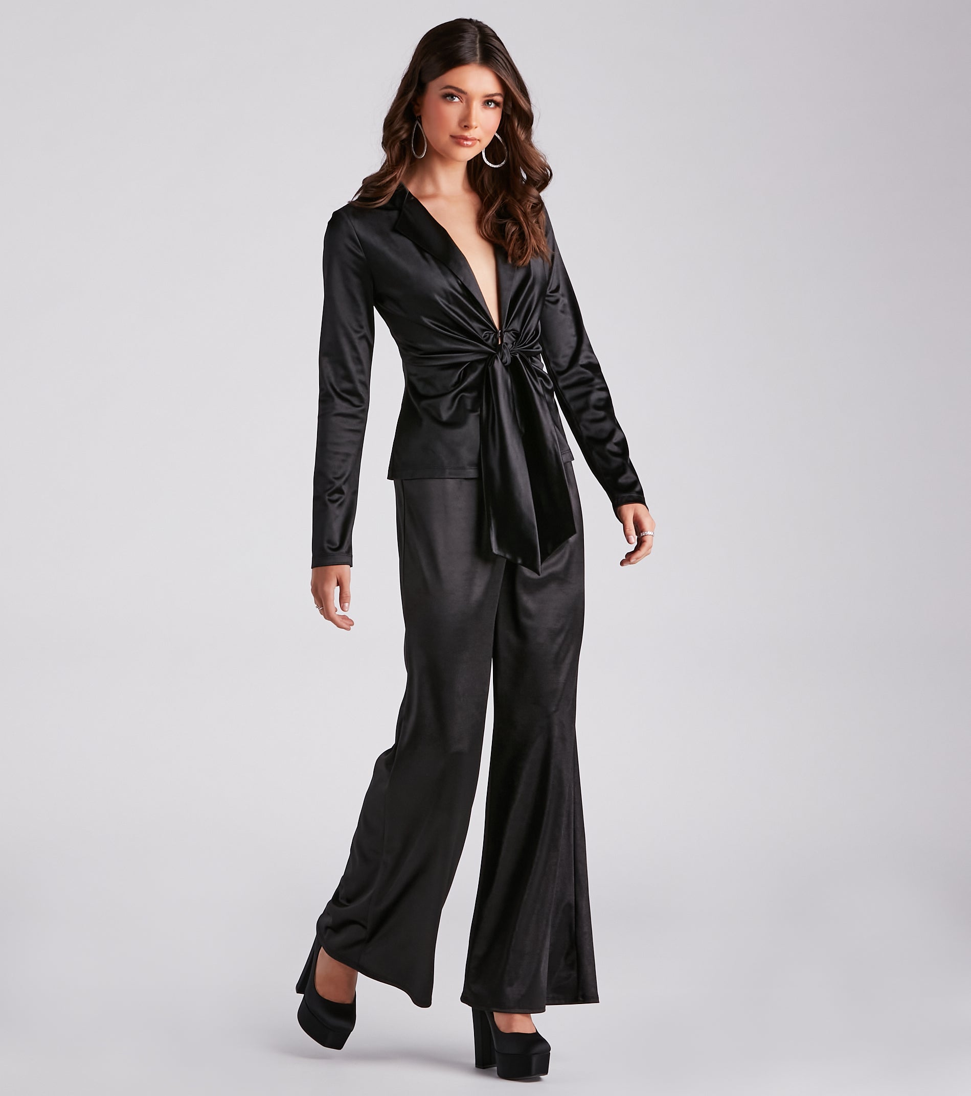 Trending In Satin High Rise Pants