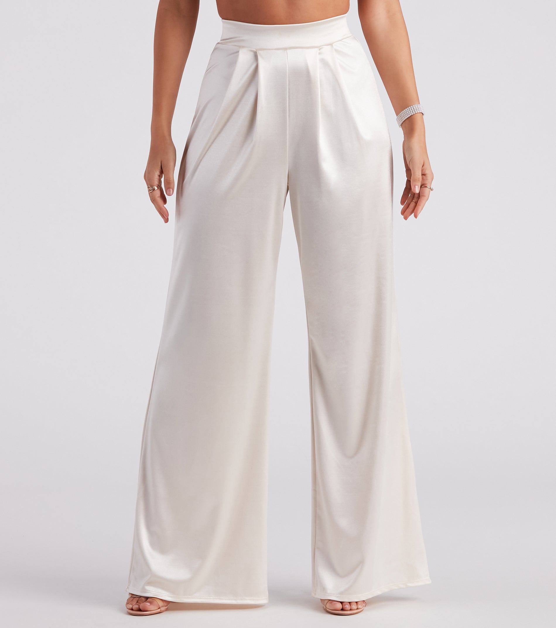 Trending In Satin High Rise Pants