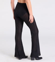 Bohemian Chic Sheer Lace Flare Pants