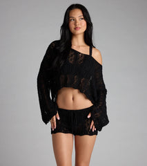 Can't Go Wrong Crochet Knit Shorts