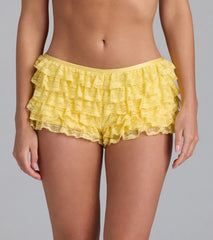 So Fab Ruffled Lace Hot Shorts