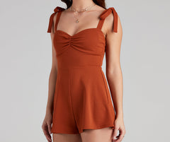 Day & Night Crepe Tie Strap Romper