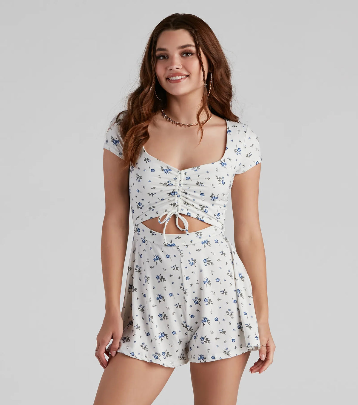 The Cutest Vibe Ditsy Floral Romper