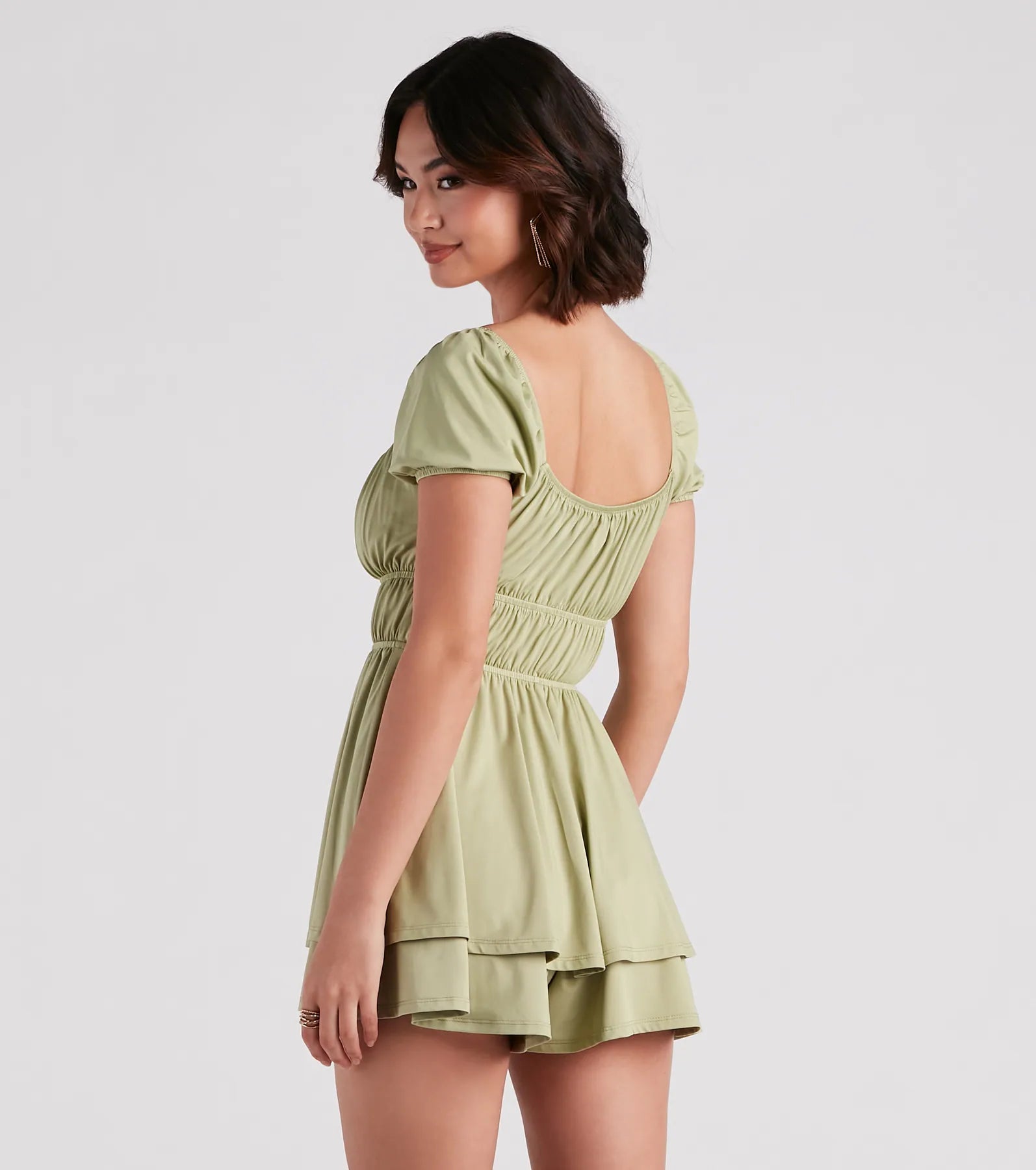 Flirty Style Ruched Romper