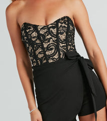 Dressed Like A Daydream Lace Sequin Romper