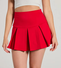 Pleated Perfection High-Rise Ponte Skort