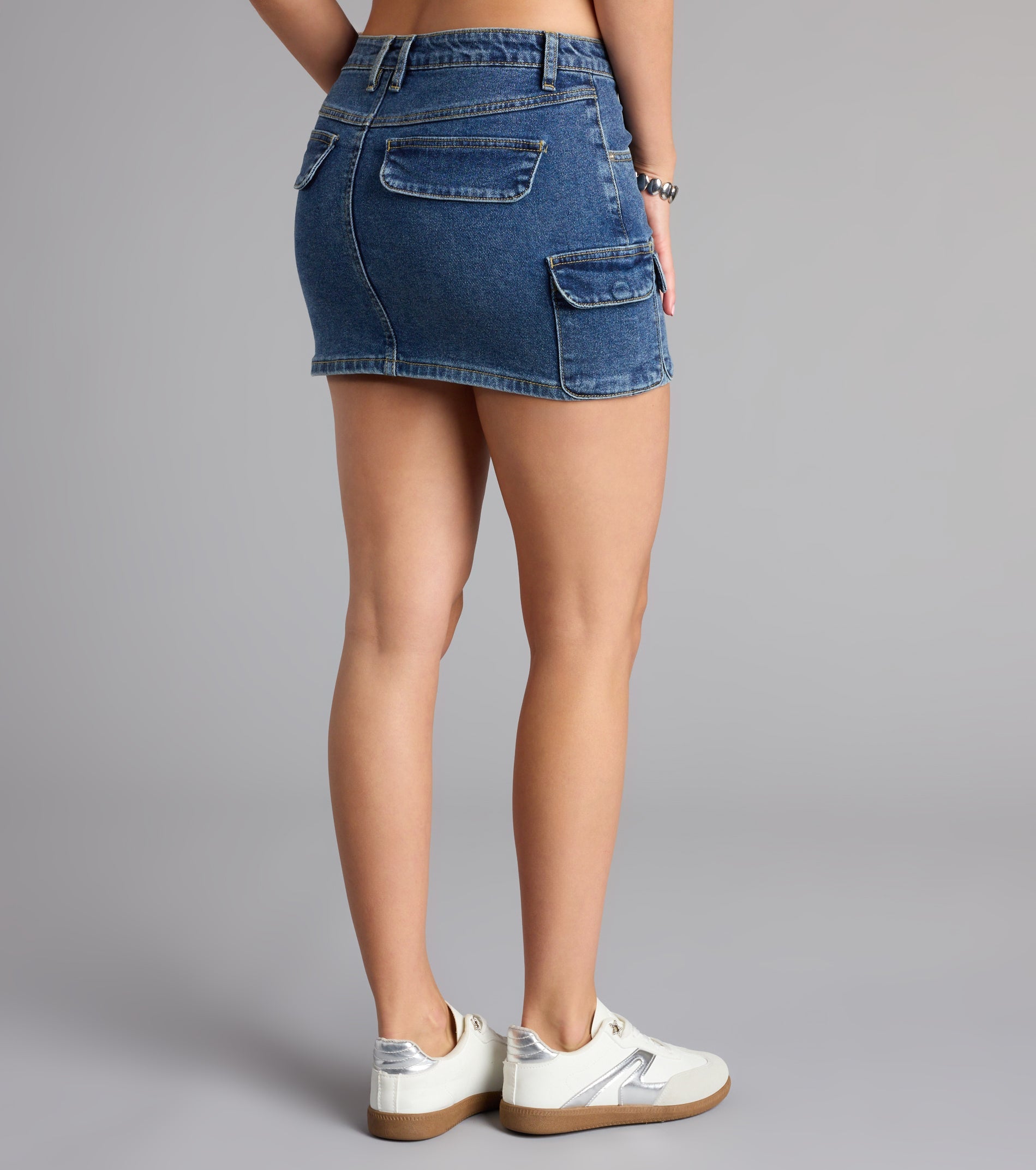 Ready for Anything Utility Mini Denim Skirt