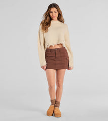 Casually Cool Mid-Rise Cargo Mini Skirt