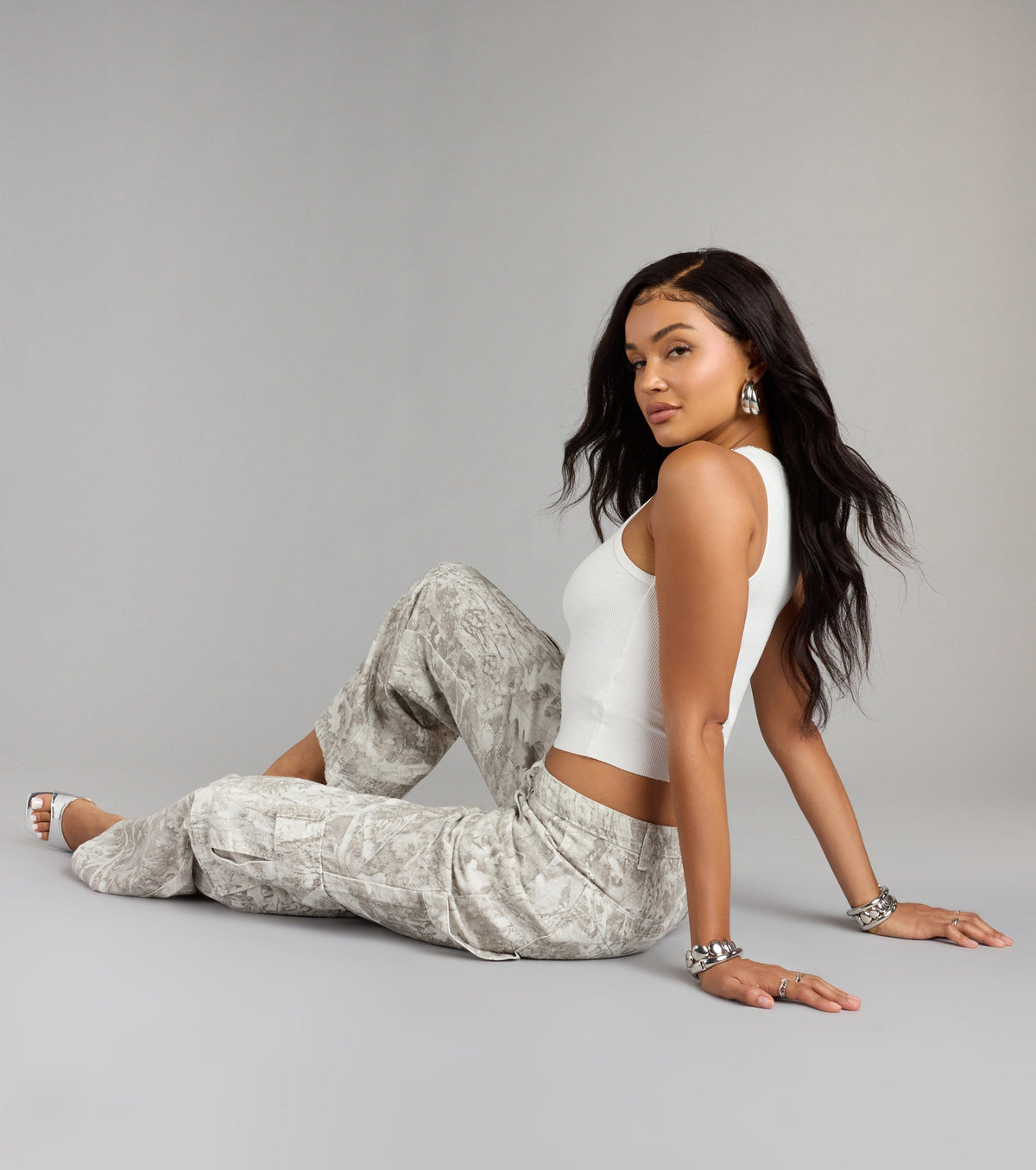 Off The Radar Camouflage Straight Leg Denim Jeans