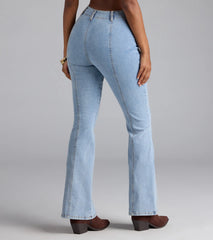 Timeless And True High-Rise Bootcut Denim Jeans