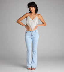 Retro Vibes Only Mid Rise Flare Denim Jeans