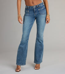 Walk This Way Mid Rise Flare Denim Jeans