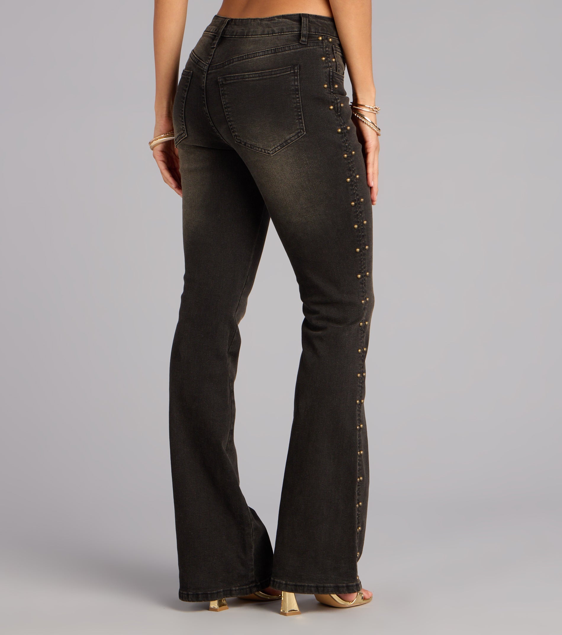 Too Cool Studded Denim Jeans