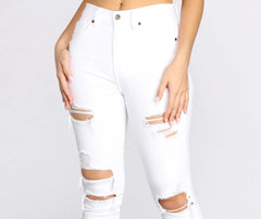 Bella Super High Rise Destructed Skinny Jeans